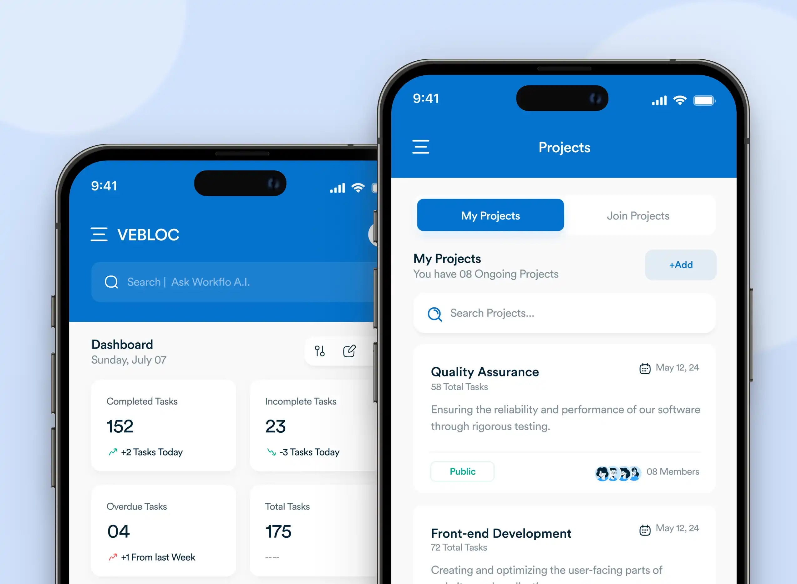 Workflo mobile app preview