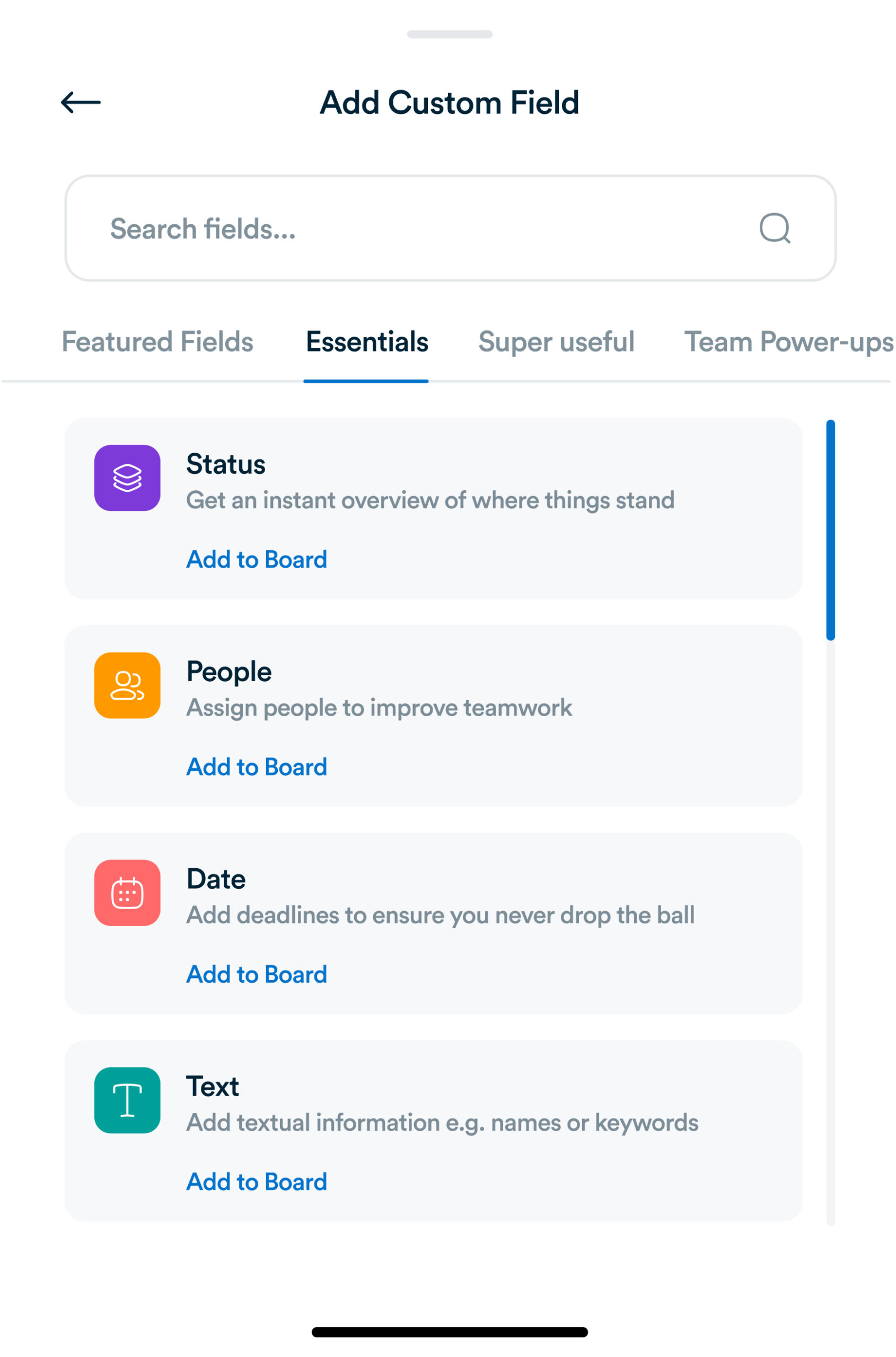 A Workflo task with custom fields for status, priority, and dates