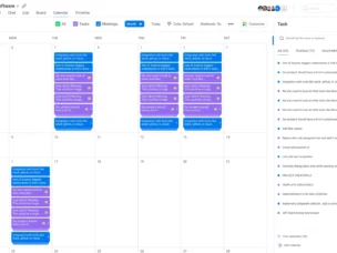 Workflo agenda view with task sideview