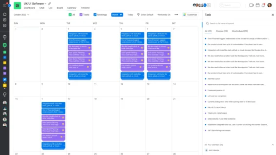 Workflo agenda view with task sideview